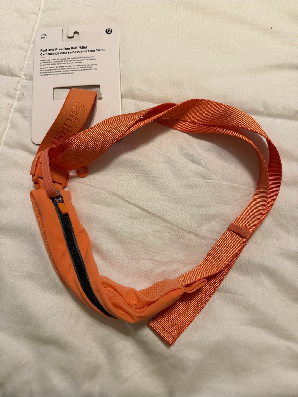 lululemon athletica Orange Fast and Free Mini Run Belt L/xl